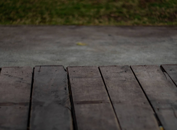 Le plancher de terrasse en bois minable - Photo, image