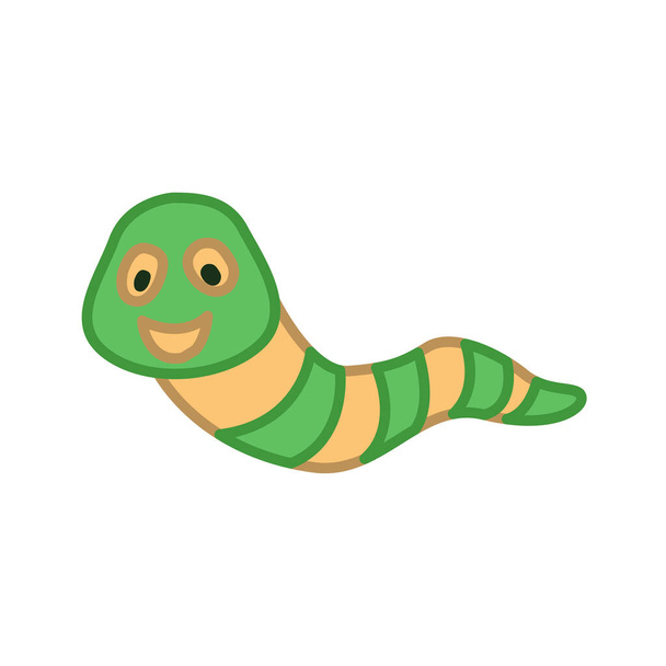 clip art of worm with cartoon design - Vector, Image