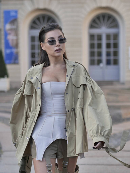 Karina Nigai before Tods fashion show during Milano fashion week fall/winter collections 2021/2022 - 写真・画像