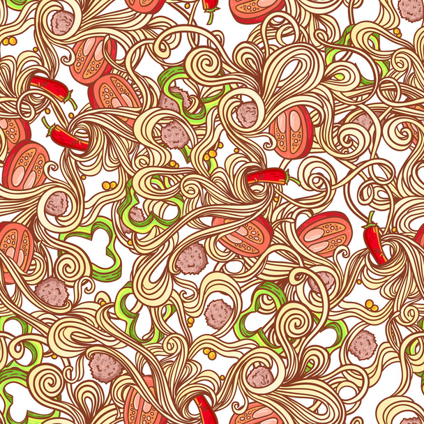 Italian pasta food background - Vektori, kuva