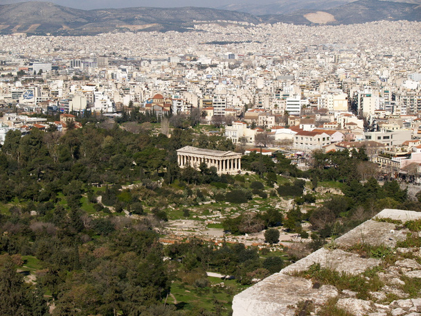 Atenas cidade e templo de Hefesto
 - Foto, Imagem