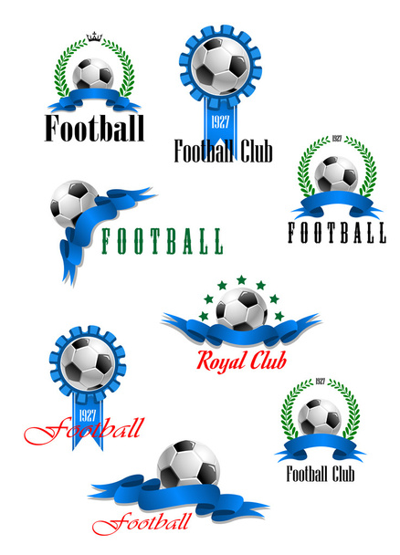 Velká sada vektorové fotbalové odznaky - Vektor, obrázek