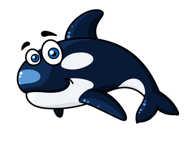 Щасливий мультяшний orca або вбивчий кит
 - Вектор, зображення
