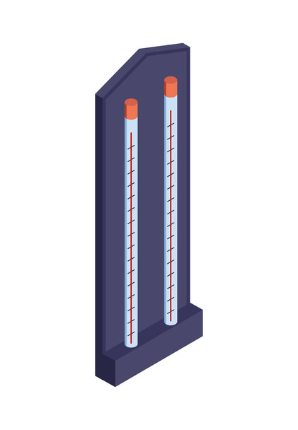 Temperature Unit Isometric Composition - Wektor, obraz