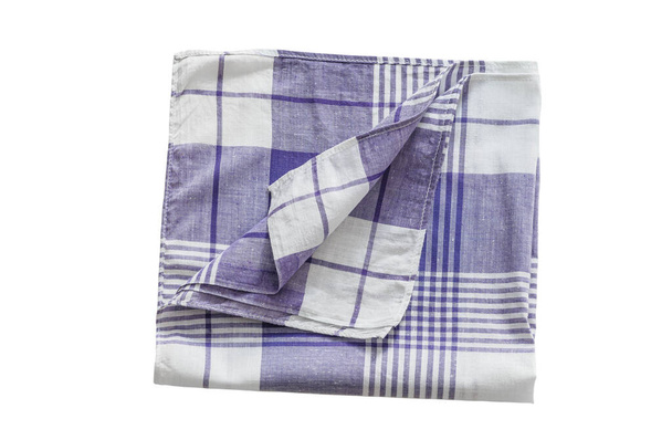 Vintage gestript katoen Zakdoek voor mannen geïsoleerd op witte achtergrond. - Foto, afbeelding