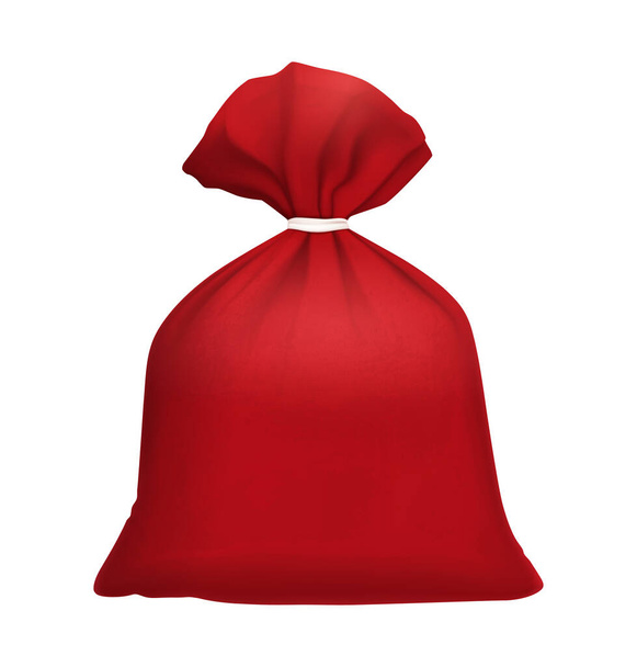 Κόκκινη χριστουγεννιάτικη τσάντα σύνθεση - Διάνυσμα, εικόνα