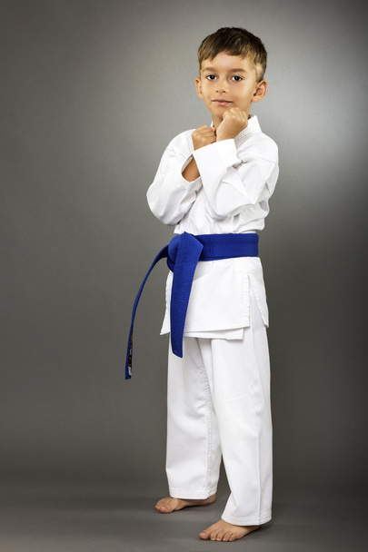 Little boy training karate  - Foto, imagen