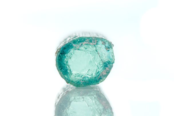 macro mineral stone aquamarine on a white background close-up - Photo, Image