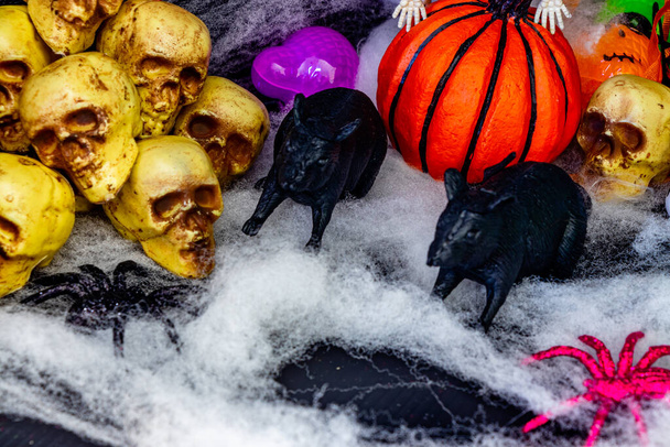 Verschiedene Halloween Saugnäpfe und Dekorationen. Calgary, Alberta, Kanada - Foto, Bild