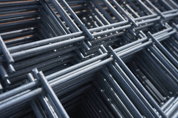 detail van metalen structuur voor plaat met beton voor de bouw - Foto, afbeelding