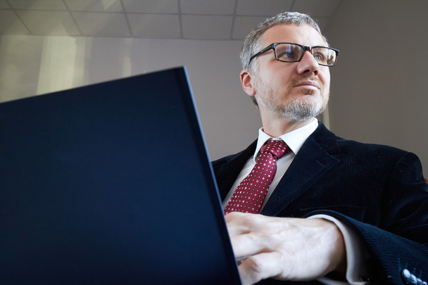 Businessman with laptop - Photo, Image