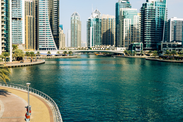 Moderní mrakodrapy Dubai Marina, Spojené arabské emiráty. - Fotografie, Obrázek