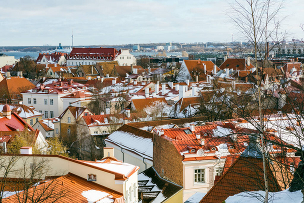Tallin Óváros. Középkori gótikus építészet. Tallin Észtország fővárosa. Balti államok. Európa. - Fotó, kép