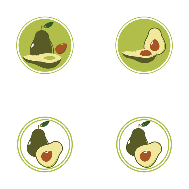 Avocado vector icon template background illustration - Vecteur, image