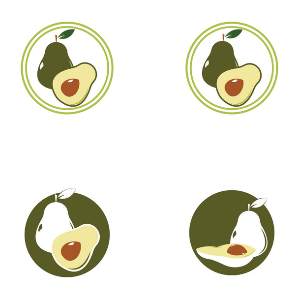 Avocado vector icon template background illustration - Vettoriali, immagini