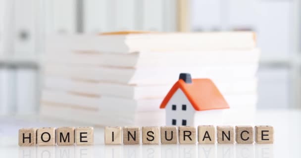 Home insurance and protection and compensation closeup - Footage, Video