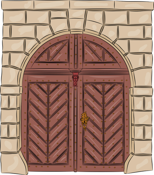 vektör vintage kapılar - Vektör, Görsel
