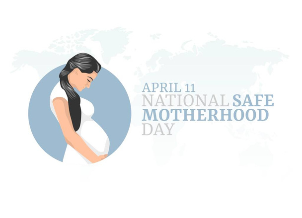 διανυσματικά γραφικά της εθνικής ημέρας ασφαλούς μητρότητας καλό για την εθνική γιορτή της ημέρας ασφαλούς μητρότητας. επίπεδο σχέδιο. flyer design.επίπεδη απεικόνιση. - Διάνυσμα, εικόνα