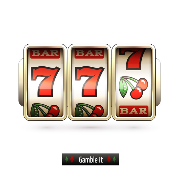 Slot machine game. Cartoon online casino web app UI, gamble