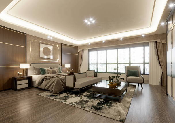 3D vykreslení moderního obývacího pokoje - Fotografie, Obrázek