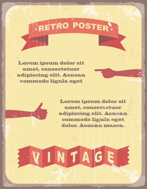 Vintage typography Background. Vector illustration - Wektor, obraz