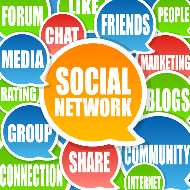 szociális hálózat háttér - Fotó, kép