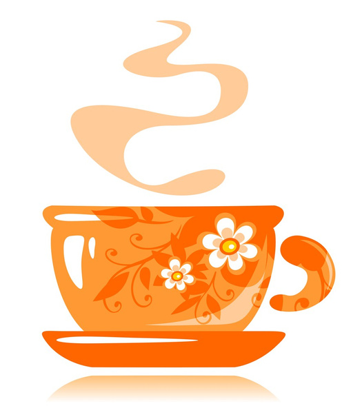 orange tea cup - Foto, afbeelding
