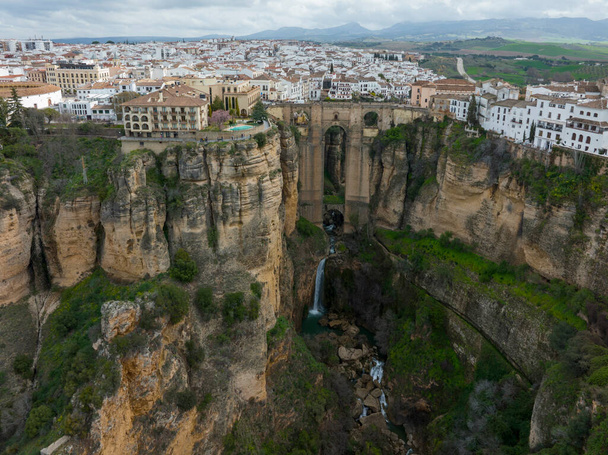 aerial view of the monumental city of Ronda in the province of Malaga, Spain - Photo, Image