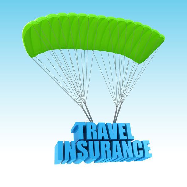 Travel Insurance 3d concept illustration - Photo, Image