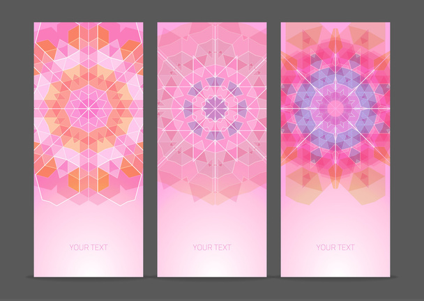 Set of geometric creative banners - Wektor, obraz