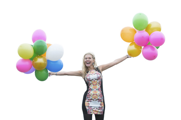 woman with balloons - Foto, Bild