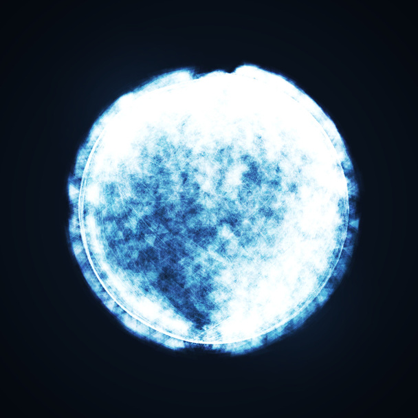 Full blue moon at dark night sky background - Vector, Image