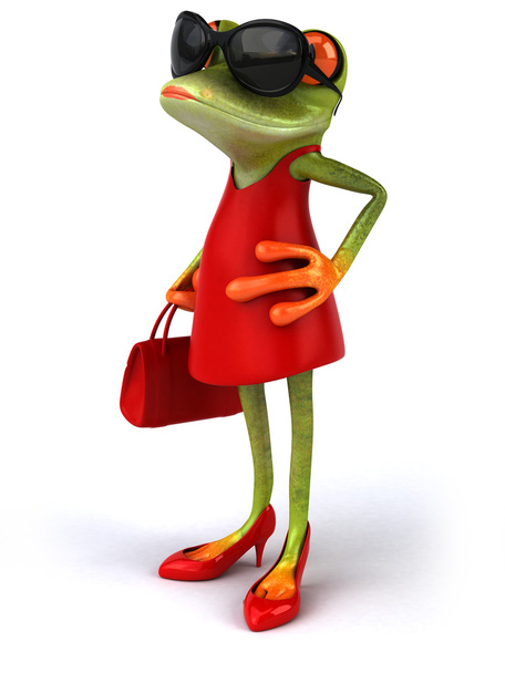 Frog in red dress - Φωτογραφία, εικόνα