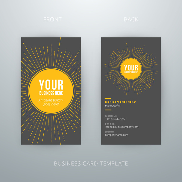 Modern simple business card template - Vettoriali, immagini