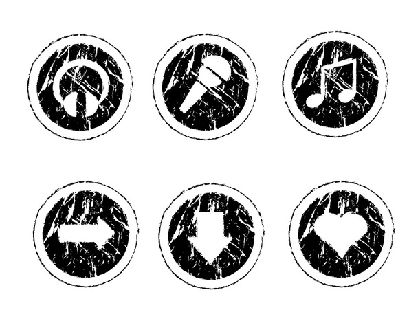 Grunge icons - Vector, Image