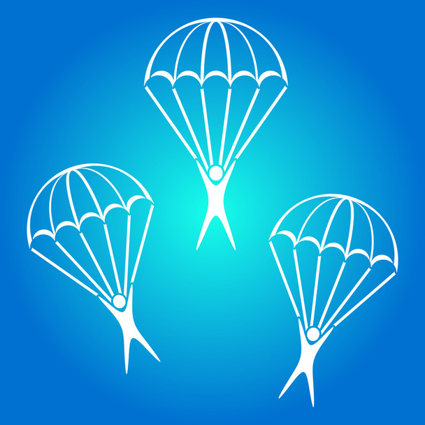 parachute jumper pictogram - Vector, afbeelding