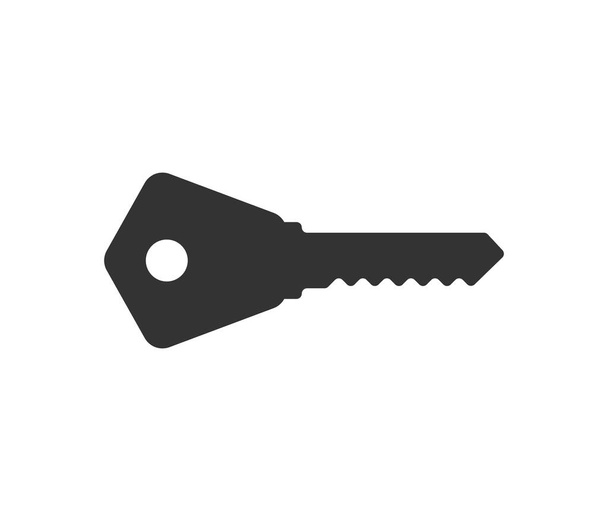 Key silhouette of security symbol. Vector lock safe icon. - Vetor, Imagem
