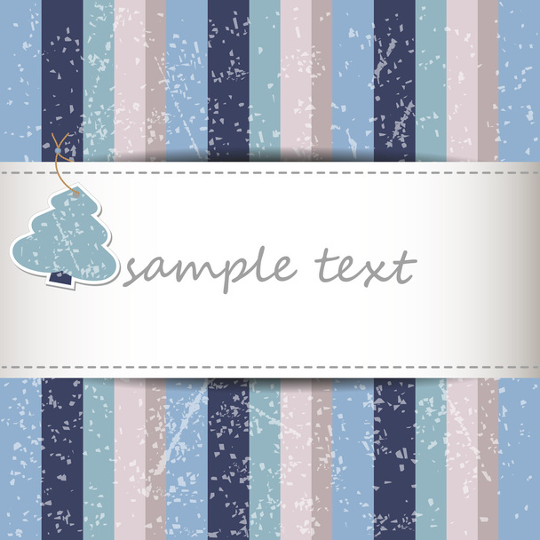 Winter grunge full color background with stripes in vintage colors - Vector, Image
