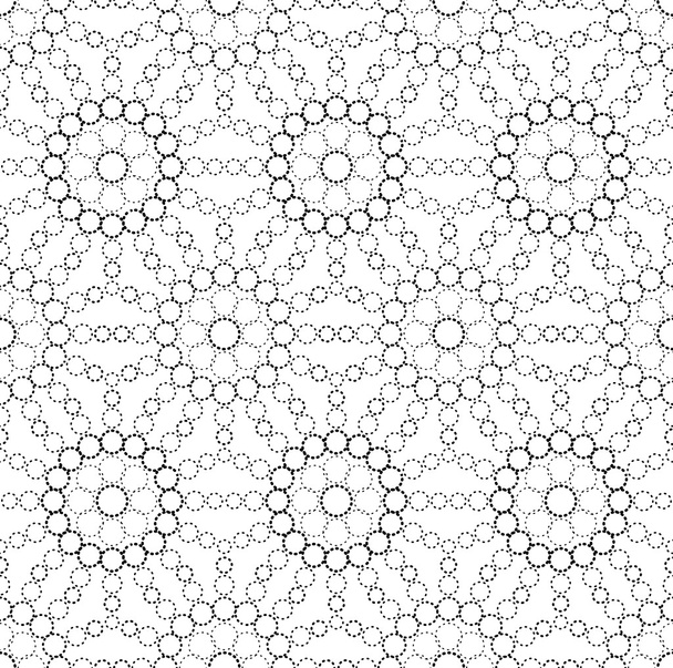 Czarno-biały wzór geometrycznej koło - Wektor, obraz