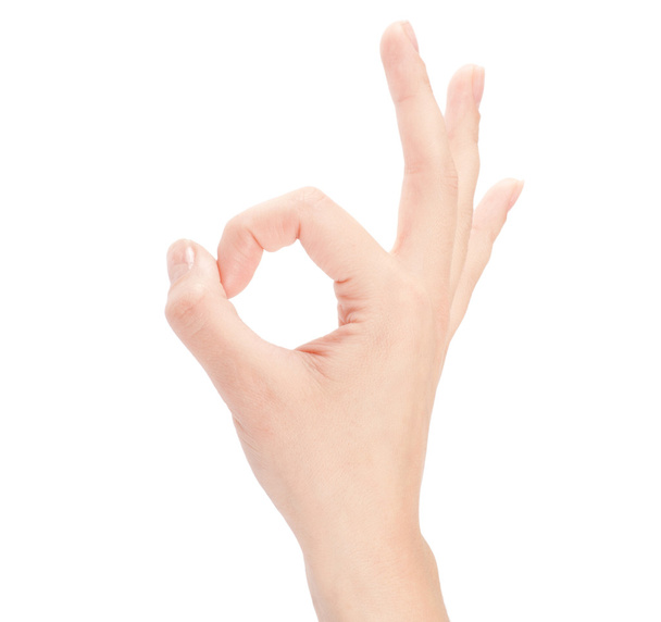 Hand OK sign isolated - Valokuva, kuva