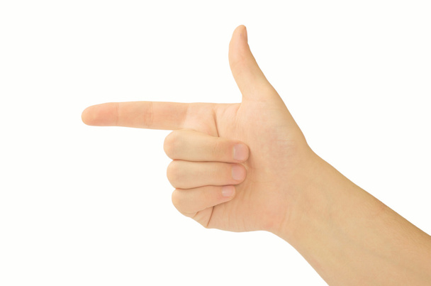 Pointing hand isolated - Фото, зображення