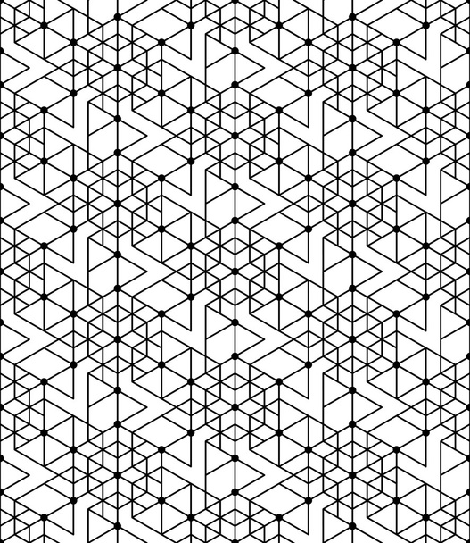 Μαύρο και άσπρο γεωμετρικό σχέδιο άνευ ραφής με γραμμή, εξάγωνο, t - Διάνυσμα, εικόνα