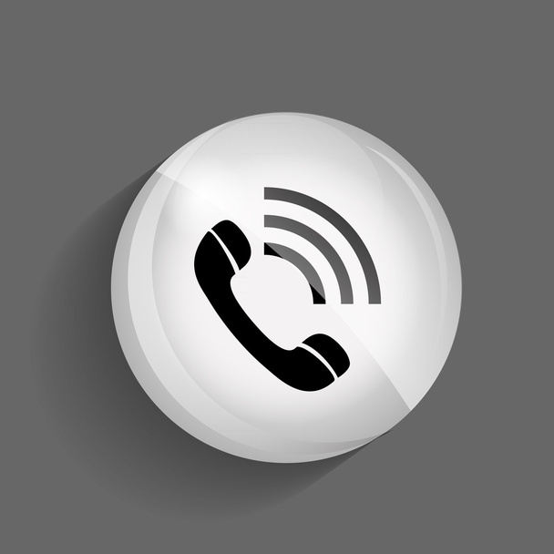 Телефон глянсовий іконка Векторні ілюстрації
 - Вектор, зображення
