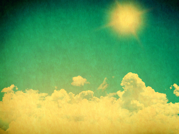 retro felhős ég - Fotó, kép