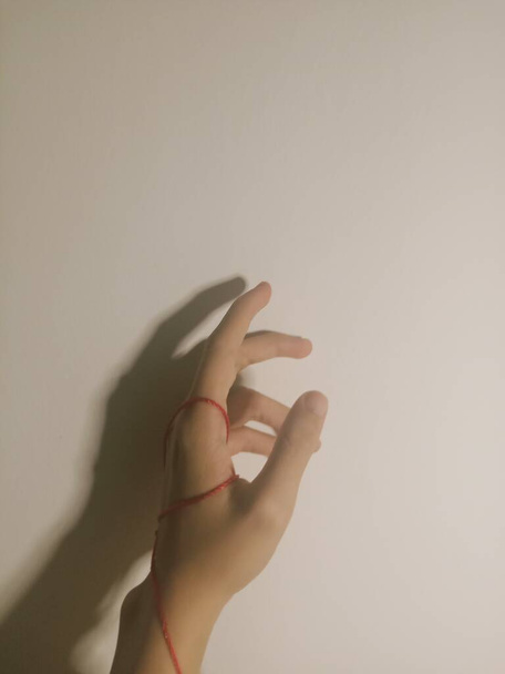 hand holding a white background - Fotoğraf, Görsel