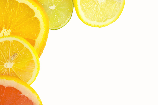 Citrus fruits on white - Foto, Bild