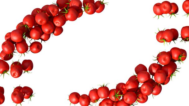 Red Tomatoe Cherry flows isolated - Фото, изображение
