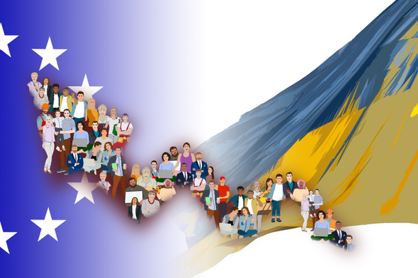 Az ukrajnai hazafi. Ukrán nép. támogatja Ukrajna koncepcióját. Ukrajna függetlenségének napja, augusztus 24. Ukránok zökkenőmentes minta. Imádkozz Ukrajna háttér - Fotó, kép