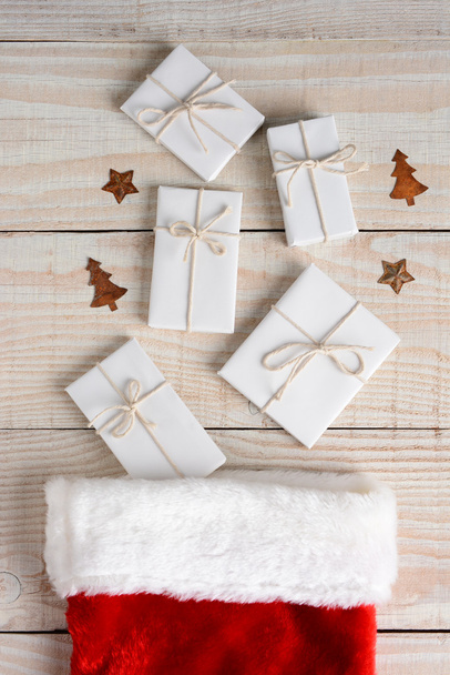 Christmas Stocking and Presents - Photo, Image