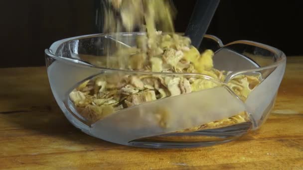 Bowl of Cereal, Grains, Breakfast Foods - Video, Çekim